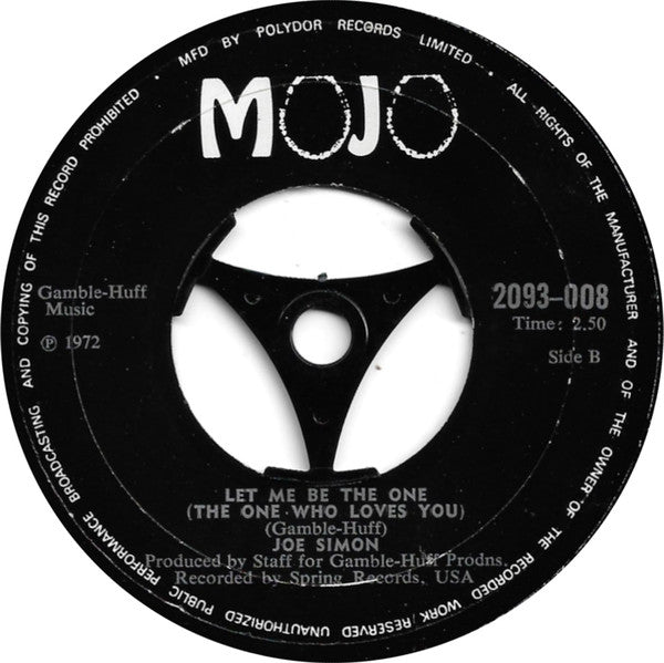 Joe Simon : Drowning In The Sea Of Love / Let Me Be The One (The One Who Loves You) (7", Single)