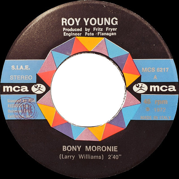 Roy Young : Bony Moronie (7")