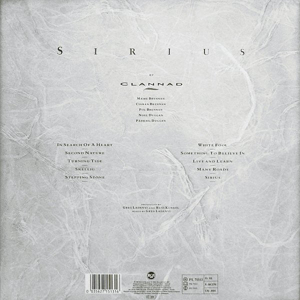 Clannad : Sirius (LP, Album, Gat)