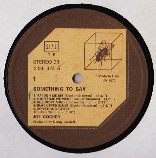 Joe Cocker : Something To Say (LP, Album, Gat)