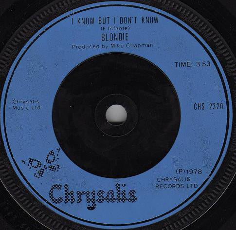 Blondie : Sunday Girl (7", Single, Blu)