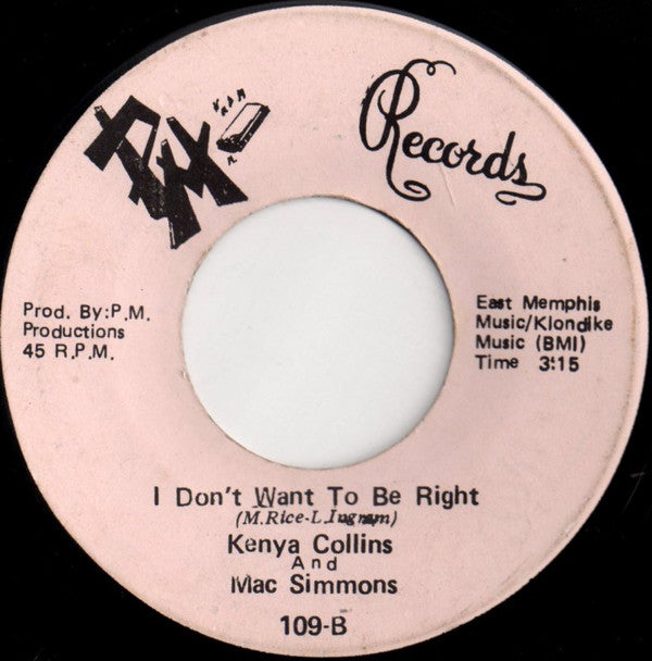 Keanya Collins & Mack Simmons : Looking For The Same Thing  (7")