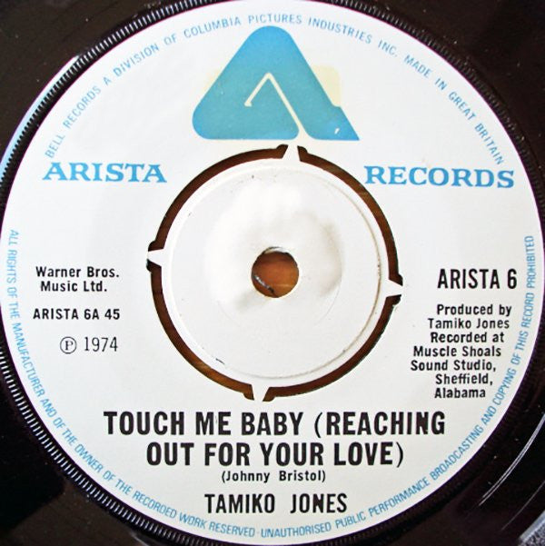 Tamiko Jones : Touch Me Baby (Reaching Out For Your Love) (7")