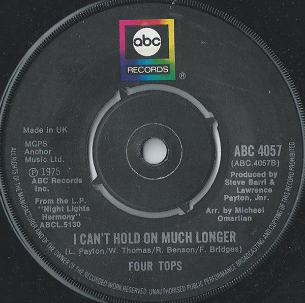 Four Tops : Seven Lonely Nights (7")