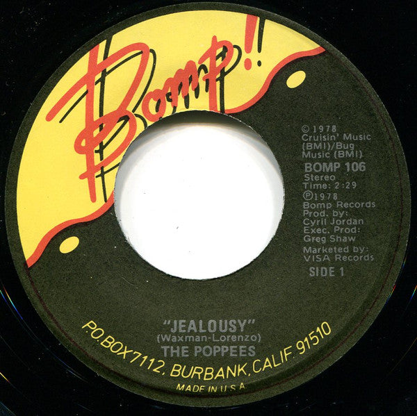 The Poppees : Jealousy / She's Got It (7", Single)