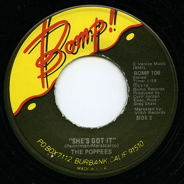 The Poppees : Jealousy / She's Got It (7", Single)