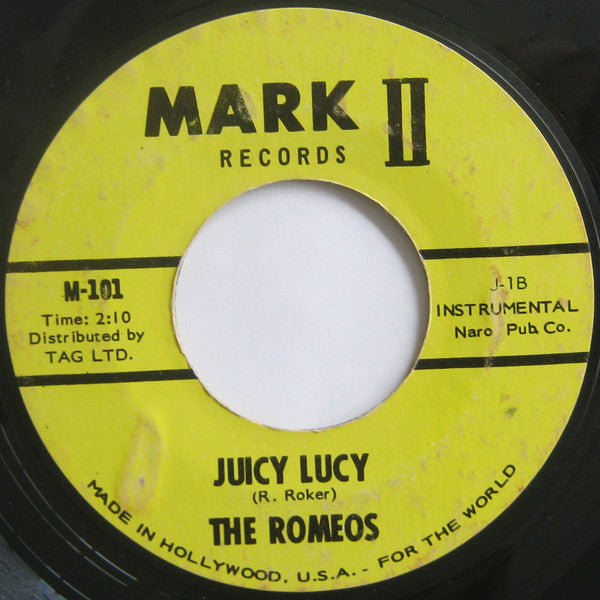 The Romeos (3) : Precious Memories / Juicy Lucy (7", Styrene)