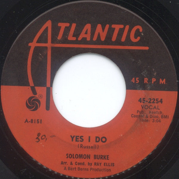 Solomon Burke : Yes I Do / Won't You Give Him (One More Chance) (7", Single)