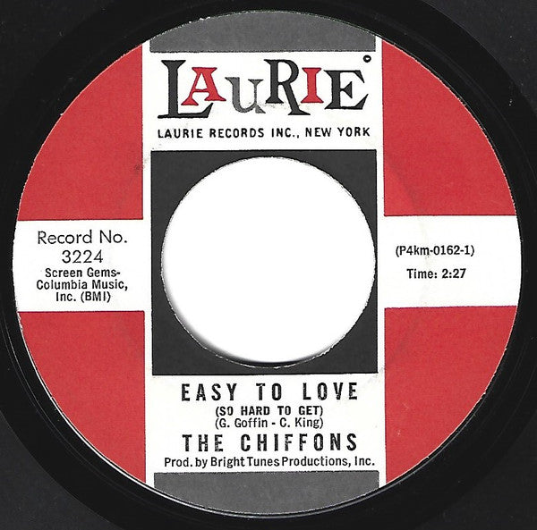 The Chiffons : Easy To Love (So Hard To Get) / Tonight I Met An Angel (7", Single)