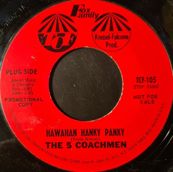 The 5 Coachmen : Hawaiian Hanky Panky (7", Promo)