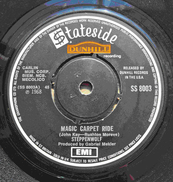 Steppenwolf : Magic Carpet Ride (7", Single, 4 P)