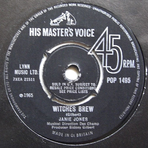 Janie Jones (2) : Witches Brew (7", Single)