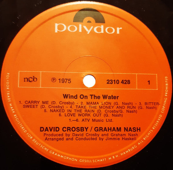 Crosby & Nash : Wind On The Water (LP, Album)