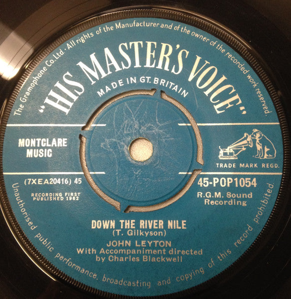 John Leyton : Down The River Nile (7", Single)