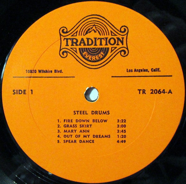 The Native Steel Drum Band : Steel Drums (A Live Recording) (LP, Album)