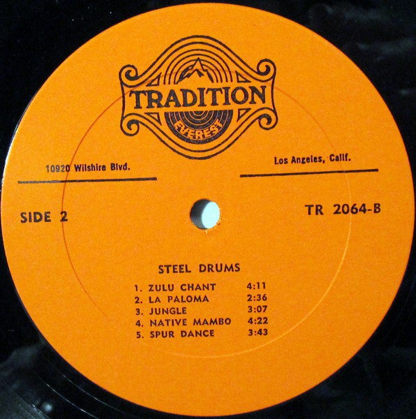 The Native Steel Drum Band : Steel Drums (A Live Recording) (LP, Album)