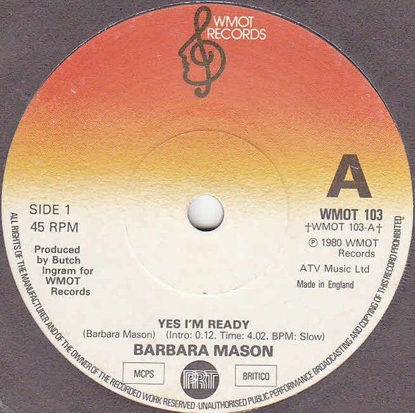Barbara Mason : Yes I'm Ready / On And Off (7", Single)