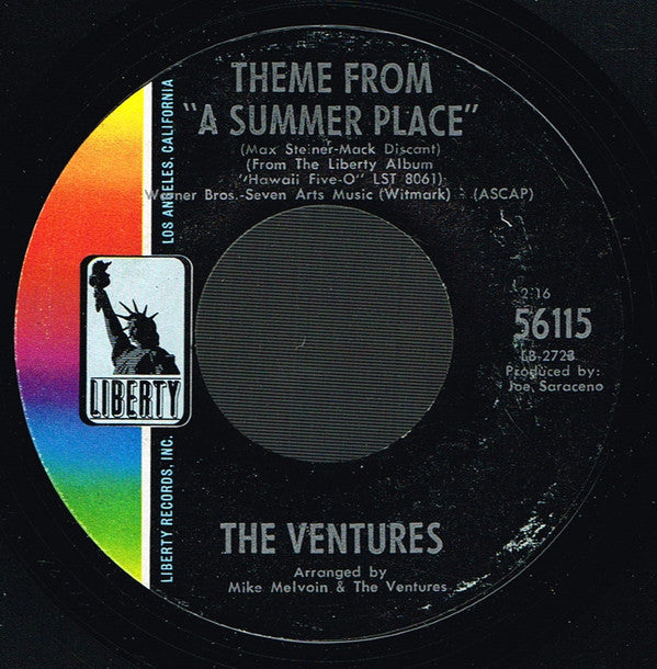 The Ventures : Theme From "A Summer Place" (7", Single, Styrene, All)