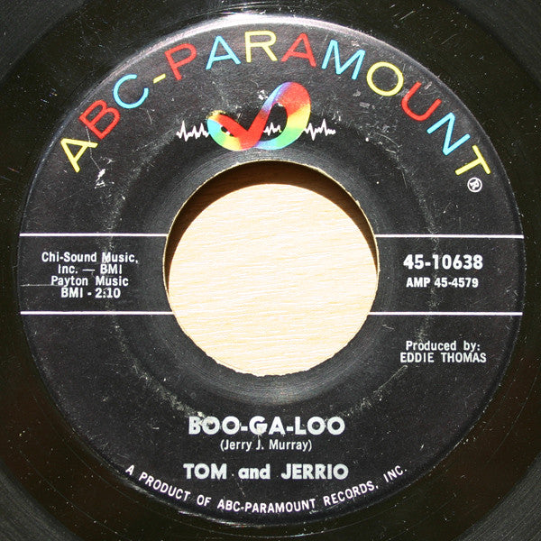 Tommy Dark And Jerry O : Boo-Ga-Loo / Boomerang (7")