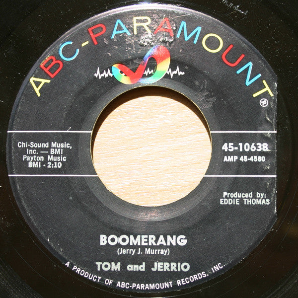 Tommy Dark And Jerry O : Boo-Ga-Loo / Boomerang (7")