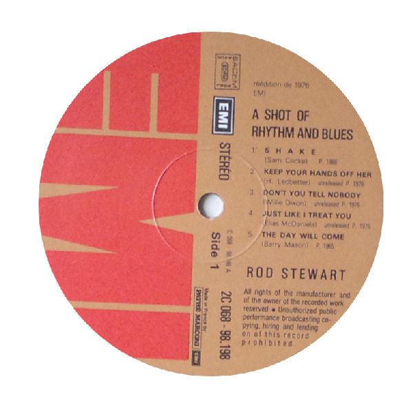 Rod Stewart : A Shot Of Rhythm And Blues (LP, Comp, RE, Gat)