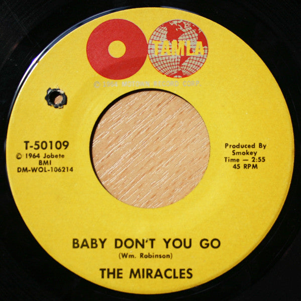 The Miracles : Come On Do The Jerk / Baby Don't You Go (7", Single)