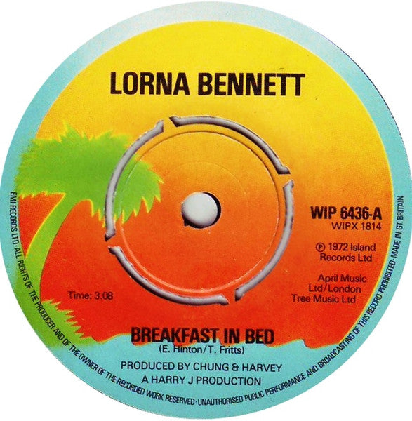 Lorna Bennett : Breakfast In Bed (7", Single, RE)