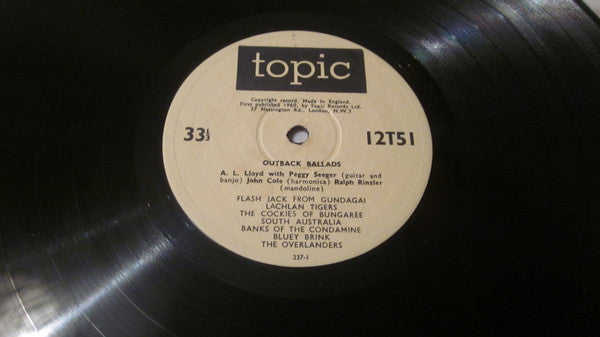 A. L. Lloyd : Outback Ballads  (LP)