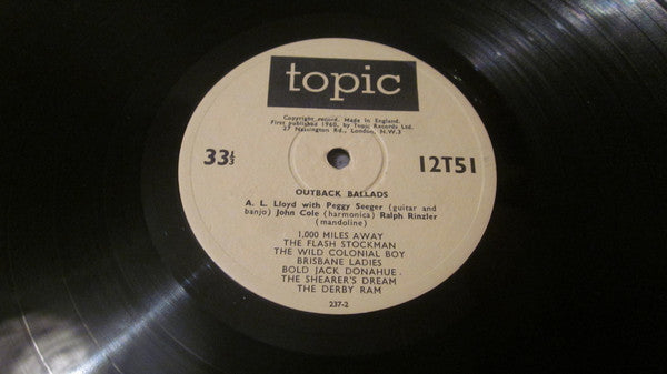 A. L. Lloyd : Outback Ballads  (LP)