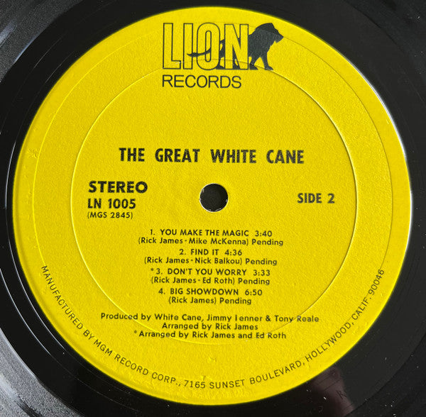 The Great White Cane : The Great White Cane (LP, Album, Die)