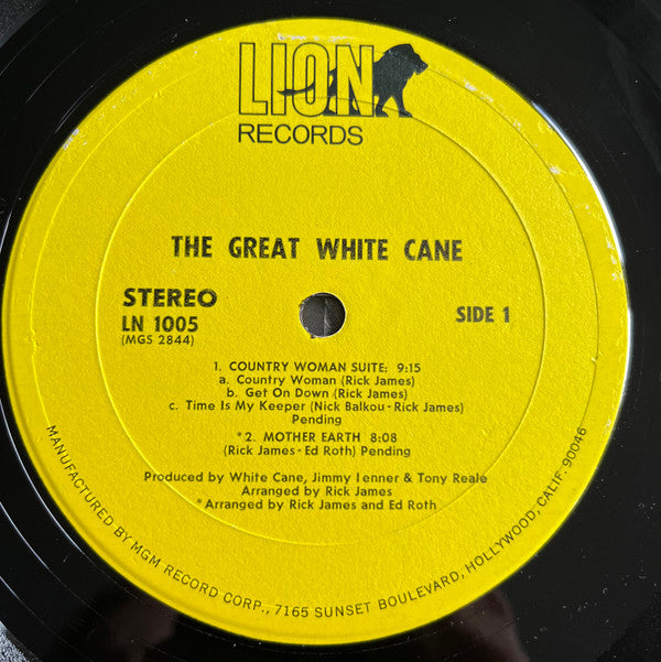 The Great White Cane : The Great White Cane (LP, Album, Die)