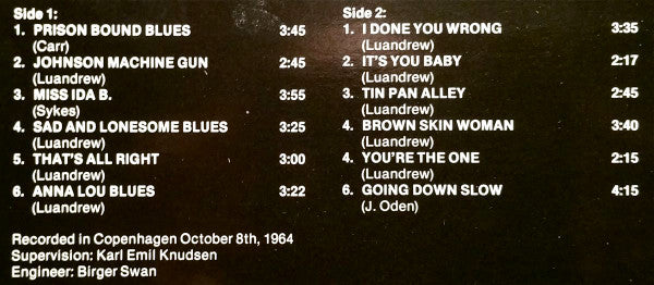 Sunnyland Slim : Sad And Lonesome Blues (LP, Album, RE)
