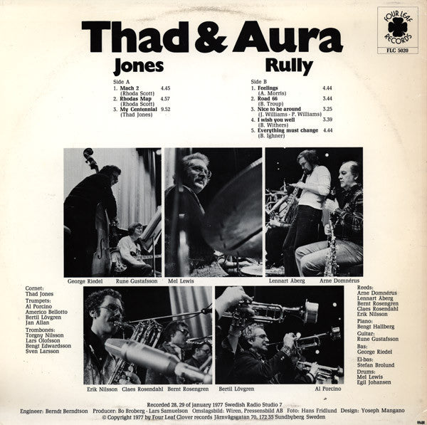 Thad Jones & Aura Rully : Thad And Aura (LP, Album)