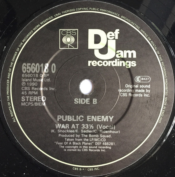 Public Enemy : Brothers Gonna Work It Out (7", Single)