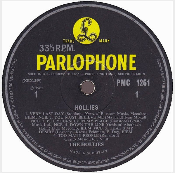 The Hollies : Hollies (LP, Album, Mono)