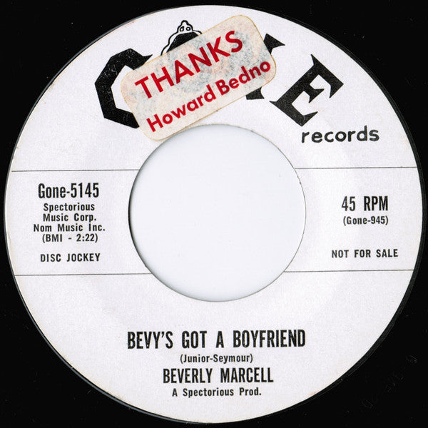 Beverly Marcell : Bevy's Got A Boyfriend / The Monkey Dance (7", Single, Promo)