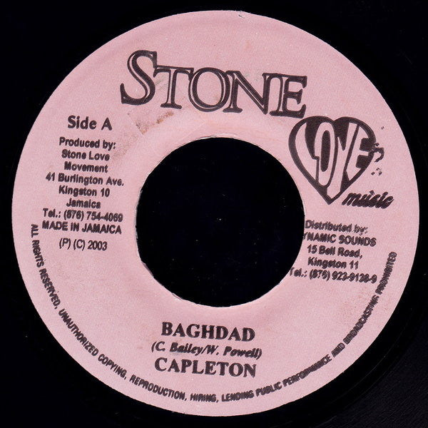 Capleton / Jazzwad : Baghdad / Baghdad (7", Single)