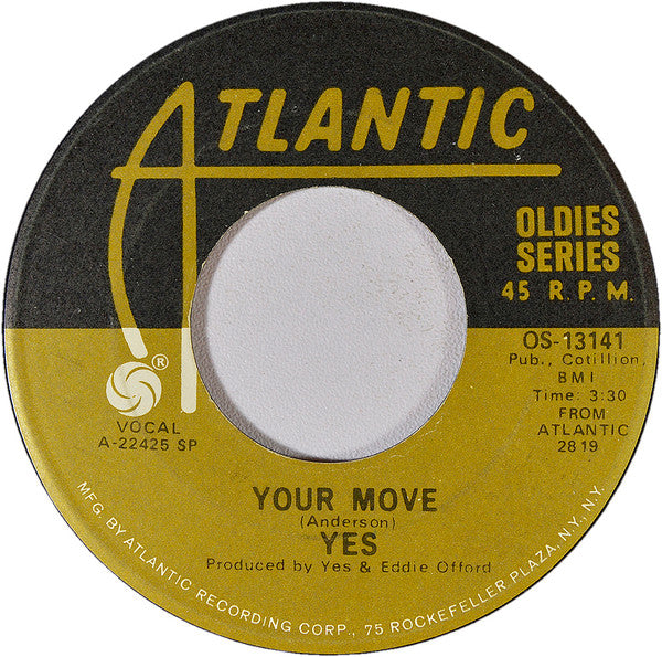 Yes : Your Move (7", Single, RE)