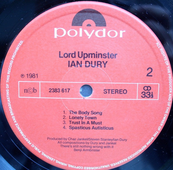 Ian Dury : Lord Upminster (LP, Album)