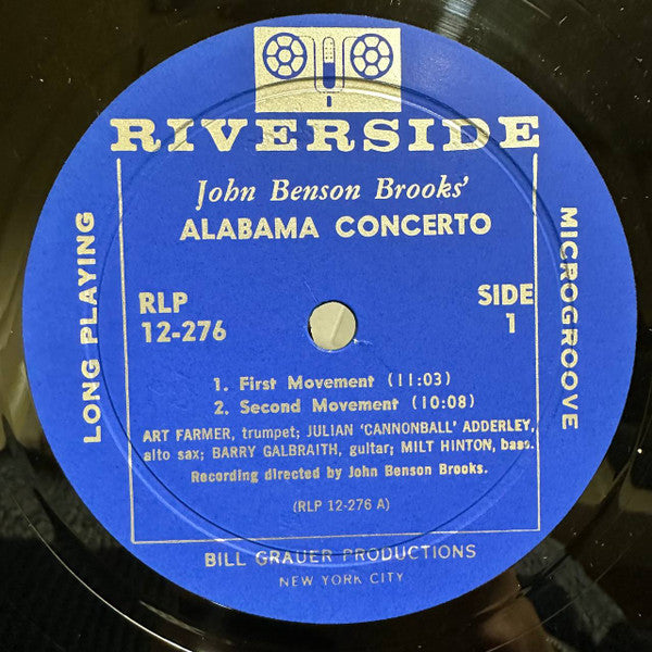 John Benson Brooks Featuring Cannonball Adderley, Art Farmer : Alabama Concerto (LP, Mono)
