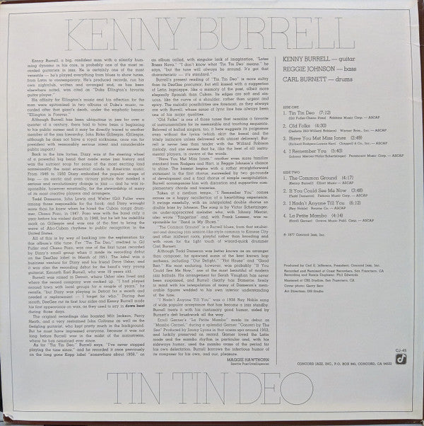 Kenny Burrell : Tin Tin Deo (LP, Album)