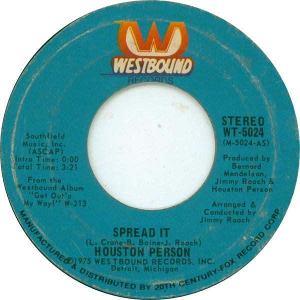 Houston Person : Spread It / Funky Sunday Afternoon (7")