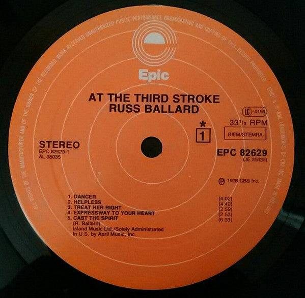 Russ Ballard : At The Third Stroke (LP, Album)