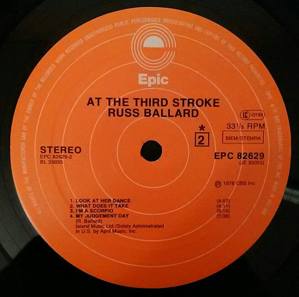 Russ Ballard : At The Third Stroke (LP, Album)