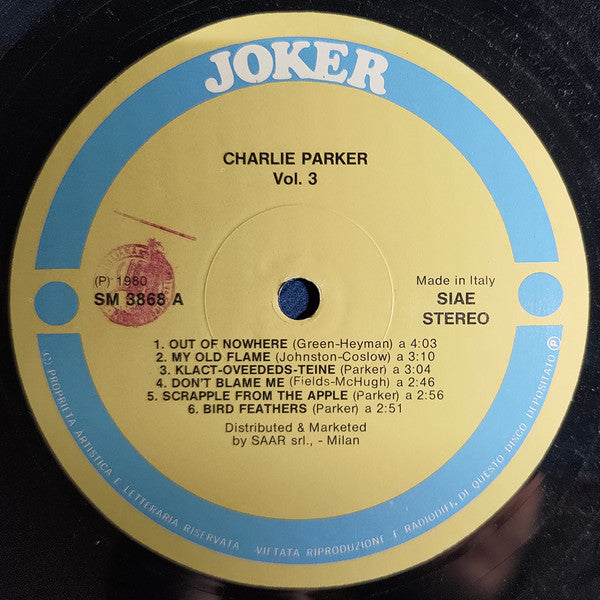 Charlie Parker : Quintet & Sextet Volume 3 (LP, Comp)