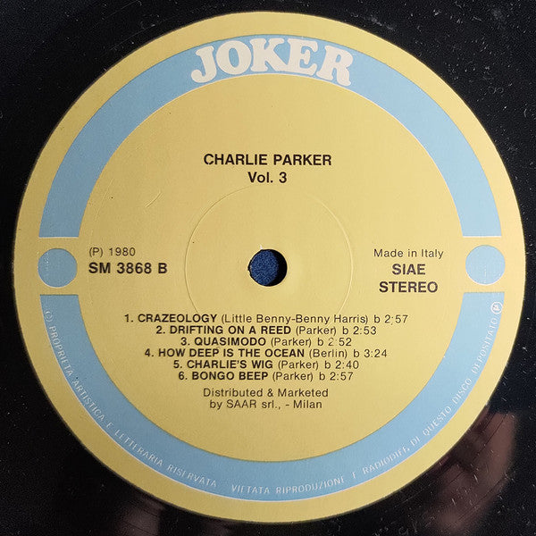 Charlie Parker : Quintet & Sextet Volume 3 (LP, Comp)