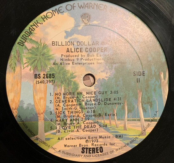 Alice Cooper : Billion Dollar Babies (LP, Album, RP)