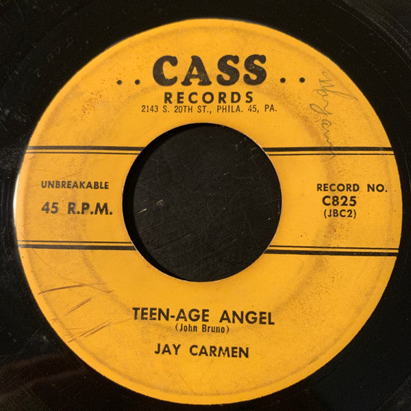 Jay Carmen : Speaking Of Angels / Teen-Age Angel (7", Single)