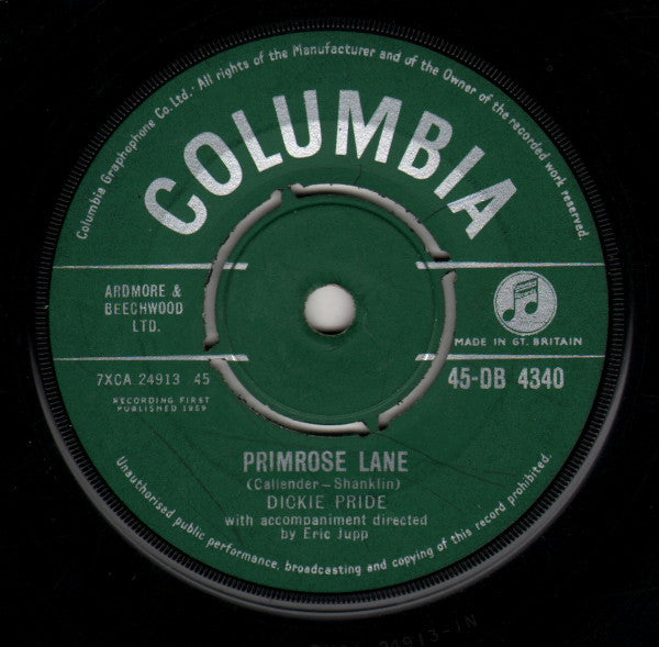 Dickie Pride : Primrose Lane (7", Single)