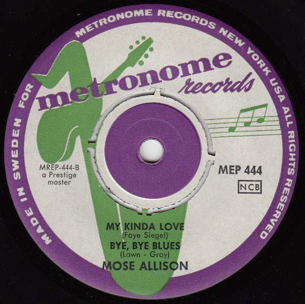 Mose Allison : Young Man Mose (7", EP)